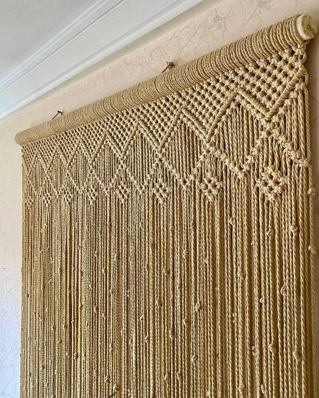 El Yapımı  Makrome Perde – Balkon, Pencere ve Pergola İçin Boho Dekoratif Perde